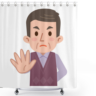 Personality  Reject Middle-aged Men Shower Curtains