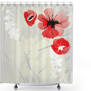 Personality  Grey Grunge Background Shower Curtains