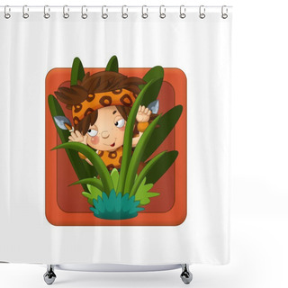 Personality  The Cavemen Icon Shower Curtains