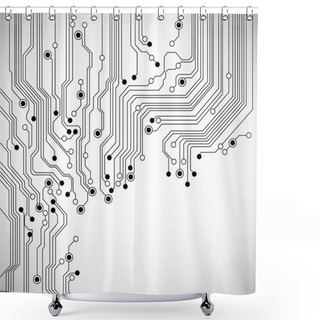 Personality  Circuit Board Background Texture Shower Curtains
