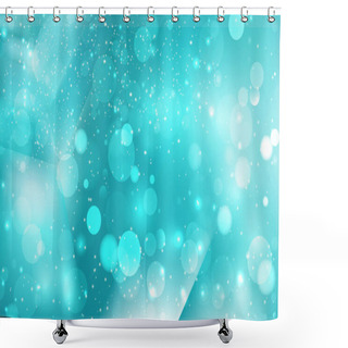 Personality  Abstract Turquoise Bokeh Lights Background Design Shower Curtains