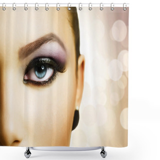 Personality  Beautiful Eye Makeup Shower Curtains