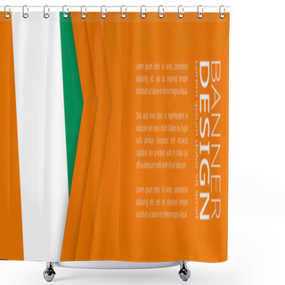 Personality  Banner Template With Flag Of Ivory Coast For Advertising Travel, Business And Other. Shower Curtains