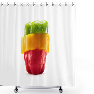 Personality  Slices Of Bell Pepper  Shower Curtains