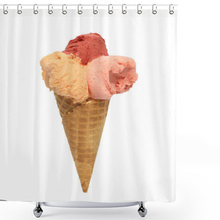 Personality  Fruit Ice Cream Cone Shower Curtains