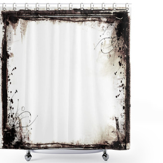 Personality  Grunge Border And Background Shower Curtains