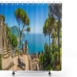 Personality  Amalfi Coast From Villa Rufolo Gardens In Ravello, Campania, Italy Shower Curtains