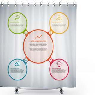 Personality  Vector Circle Infographic. Shower Curtains
