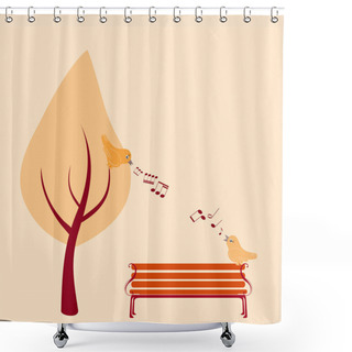 Personality  Autumnal Park Shower Curtains