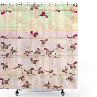 Personality  Portrait Of Butterfly Flowers Shower Curtains