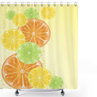 Personality  Fruit Slices Shower Curtains