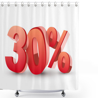 Personality  3d Shiny Red Discount Collection - 30 Percent Shower Curtains