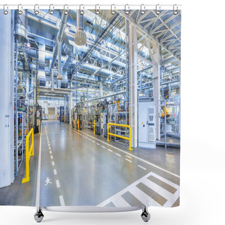 Personality  Factory Interior As Industrial Background Shower Curtains