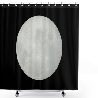 Personality  Full Moon Isolated On Black Night Sky Background, Map Provided By Nasa. 3d Illustration Shower Curtains