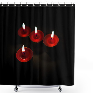 Personality  Candles Shower Curtains