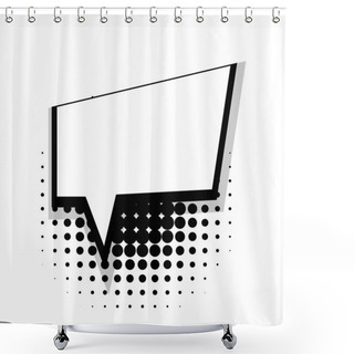 Personality  Template Comic Speech Square Simple Bubble Shower Curtains