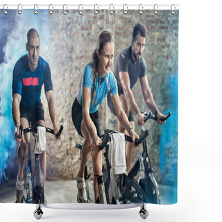 Personality  Cycling Fitness Class  Shower Curtains