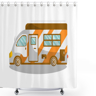 Personality  Camping Bus Or Camper Van Motorhome Car  Shower Curtains