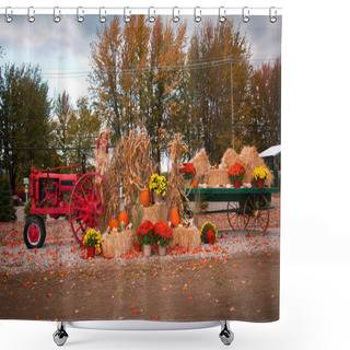 Personality  Old Farm Tractor Shower Curtains