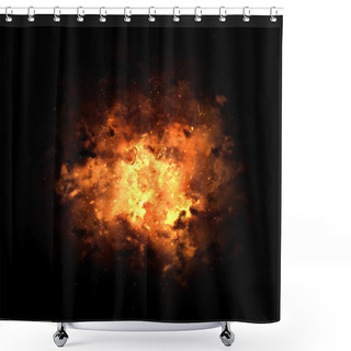 Personality  Fiery Exploding Burst Shower Curtains