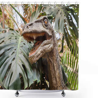 Personality  Portrait Of Dinosaur Figures Shower Curtains