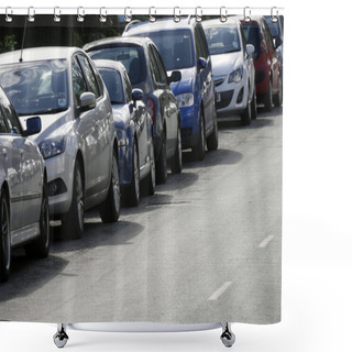 Personality  On Street Parking Shower Curtains