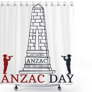 Personality  Anzac Day. Greeting Card Shower Curtains