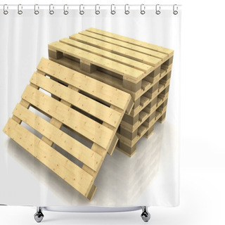 Personality  Wooden Pallets Shower Curtains