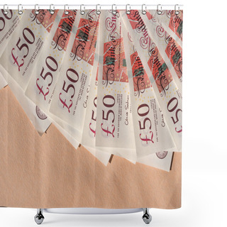 Personality  Fifty Pound Notes Shower Curtains