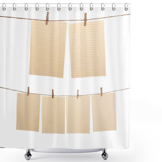 Personality  Set Of Hanging Paper Sheet Shower Curtains