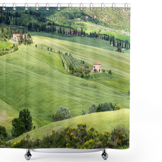 Personality  Farm In Val D'Orcia Tuscany Shower Curtains