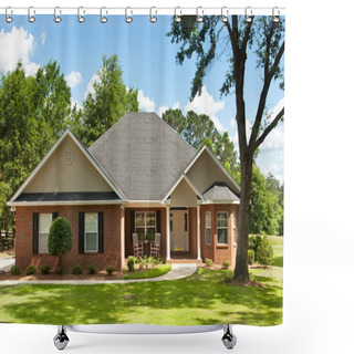 Personality  Colonial Brick House Shower Curtains