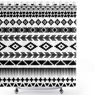 Personality  Seamless Aztec Pattern. Shower Curtains