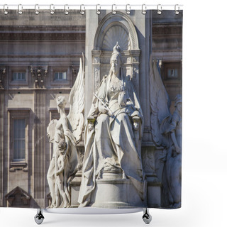 Personality  Victoria Memorial And Buckingham Palace In London Shower Curtains