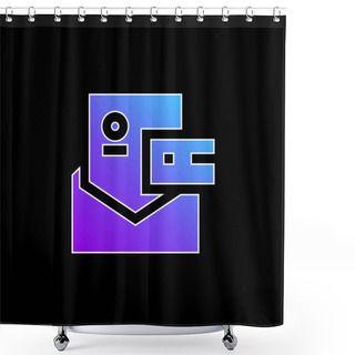Personality  Brand Blue Gradient Vector Icon Shower Curtains