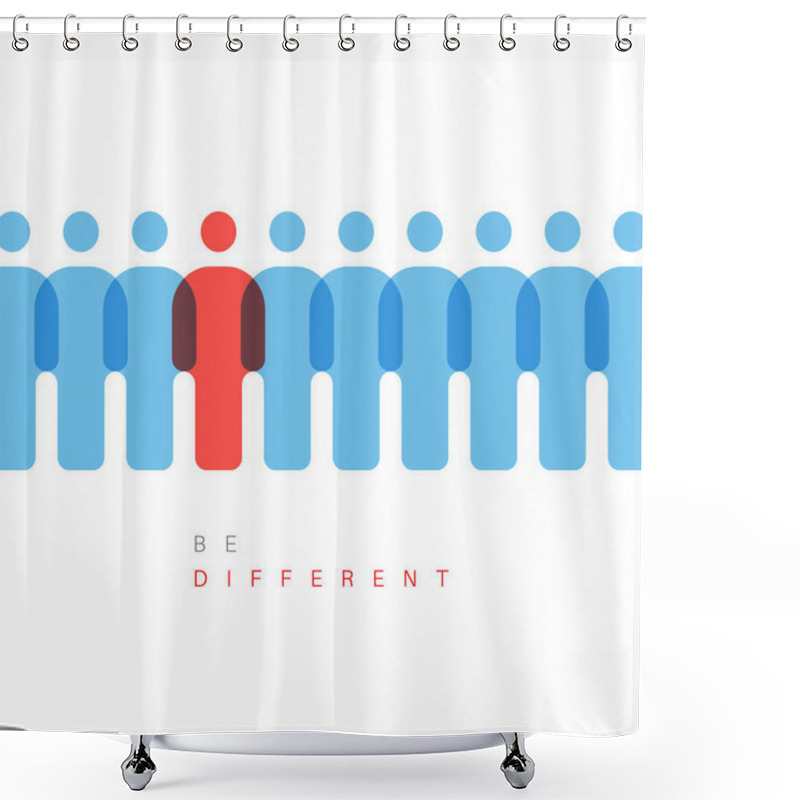 Personality  one figure is different from others shower curtains