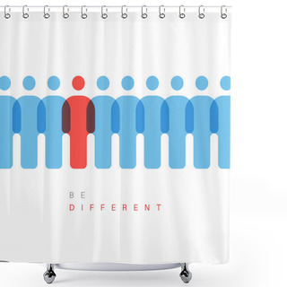 Personality  One Figure Is Different From Others Shower Curtains