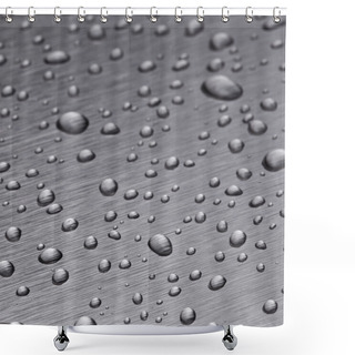 Personality  Beading Nanotechnology Lotuseffekt Metal Seal Rain Water Drops Roll Off H2o Surface Shower Curtains