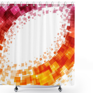 Personality  Abstract Geometric Squares Lines Vector Background. Shower Curtains