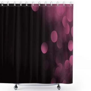 Personality  Abstract Dark Background With Beautiful Purple Bokeh And Copy Space Shower Curtains