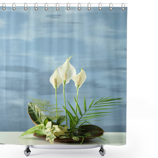 Personality  Beautiful Plants Arrangement Shower Curtains