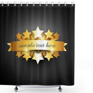 Personality  Beautiful Label Sign Shower Curtains