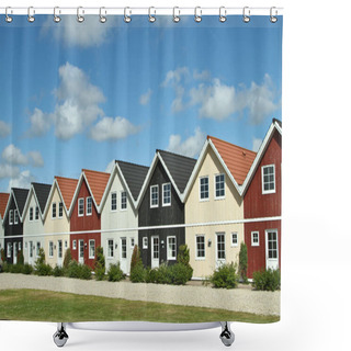 Personality  Row Of Houses In Village Shower Curtains