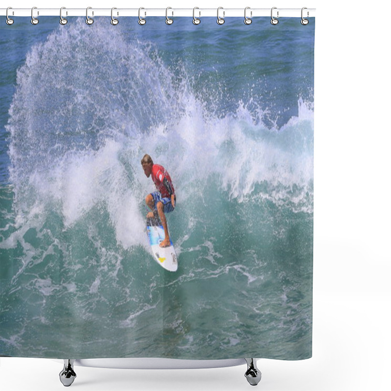 Personality  Australian Open Of Surfing, Patrick Gudauskas From United States Shower Curtains