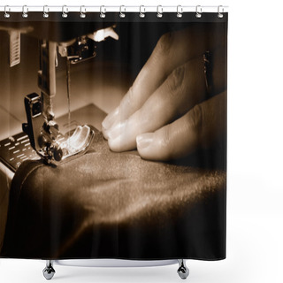 Personality  Sewing Machine Shower Curtains