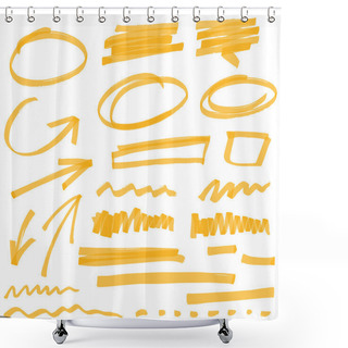 Personality  Marker Drawing Series - Vector Design Elements Shower Curtains