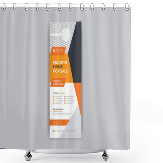 Personality  Real Estate Door Hanger And Modern Door Hanger Template Door Hanger Mockup Shower Curtains