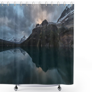Personality  Cathedral Mountain And Wiwaxy Peaks In Lake O'Hara, Yoho National Park, British Columbia, Canada Shower Curtains