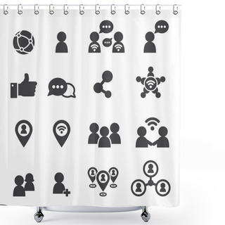 Personality  Social Icon Shower Curtains