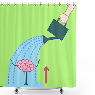 Personality  Brain Growing Up Shower Curtains